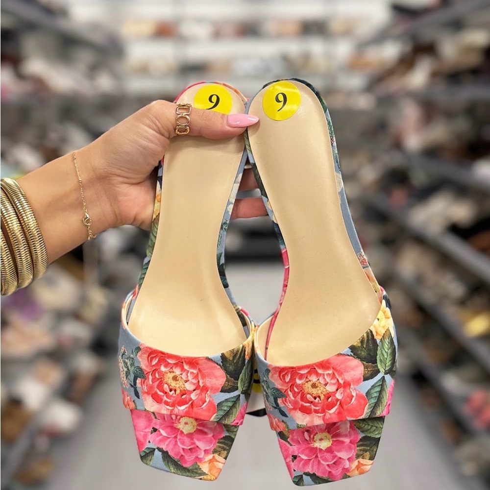 Nine West Floral Heels (2in heel)